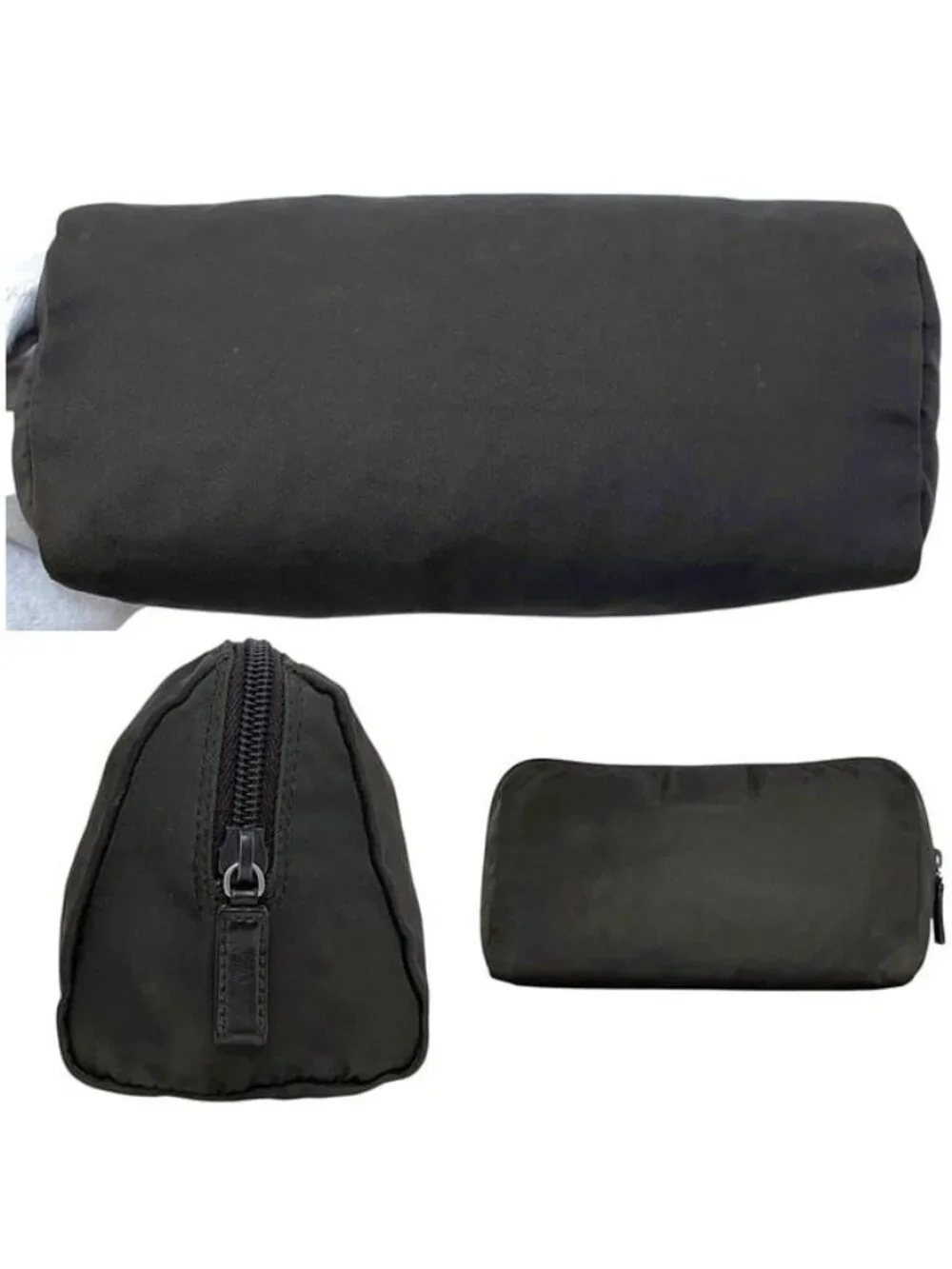 Prada Pouch Dark Brown Burnt Tessuto Case Nylon 31 Zipper